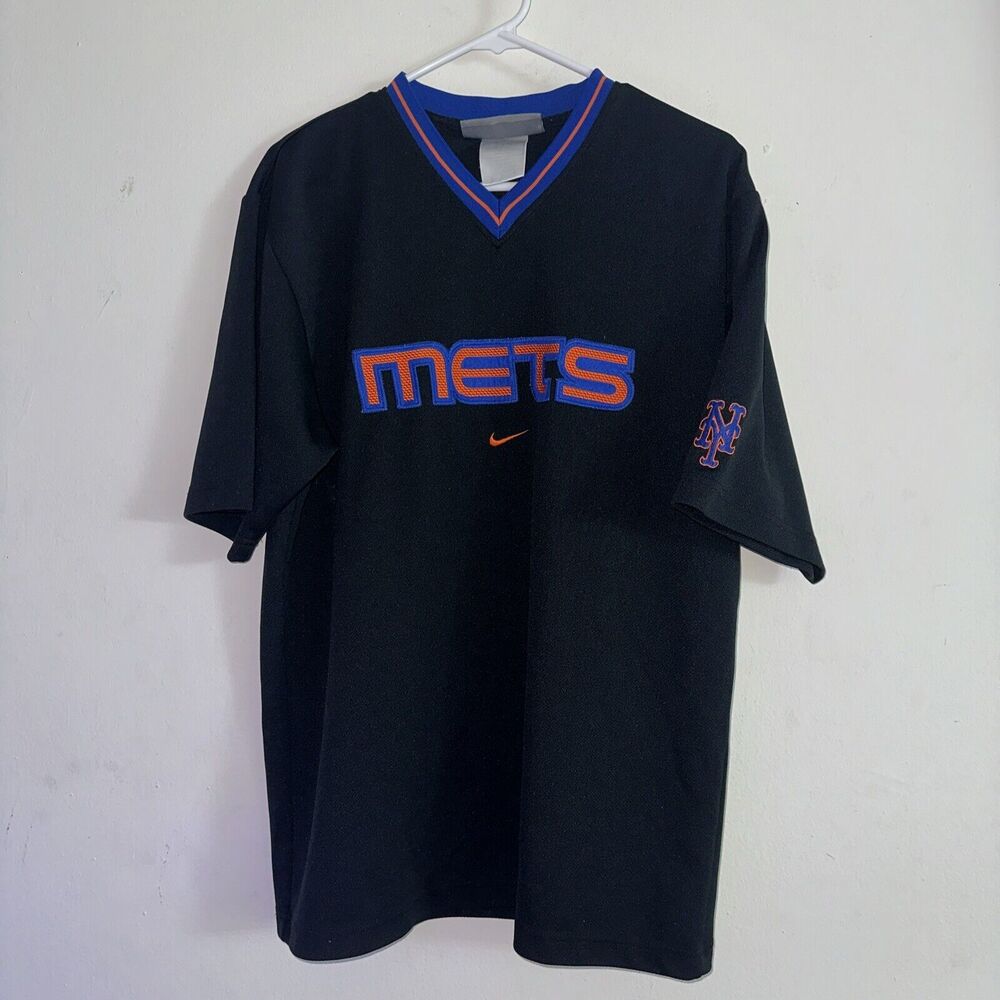 Vtg Team Nike New York Mets Black Jersey Size Medium